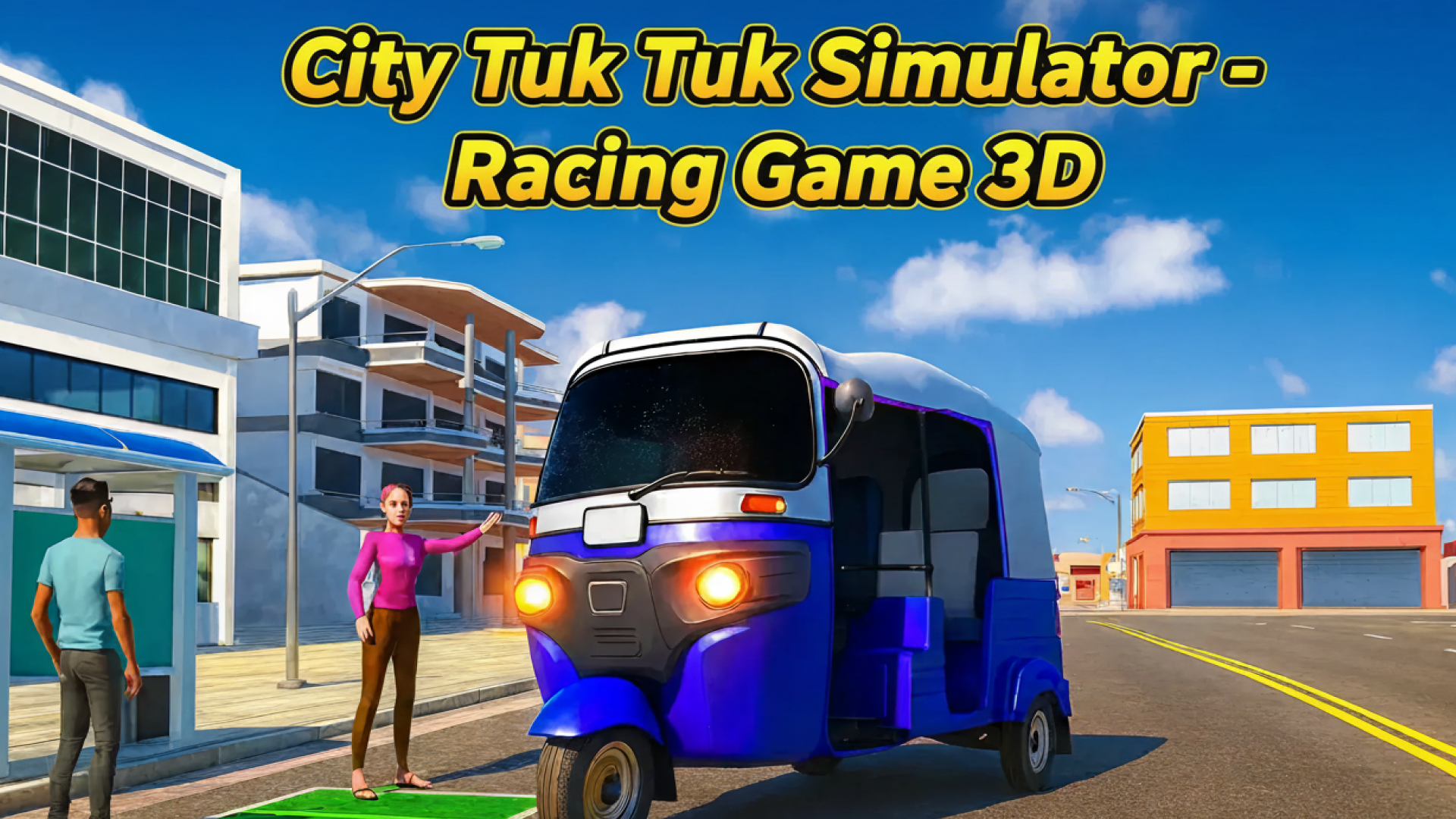 City Tuk Tuk Simulator: Racing Game 3D