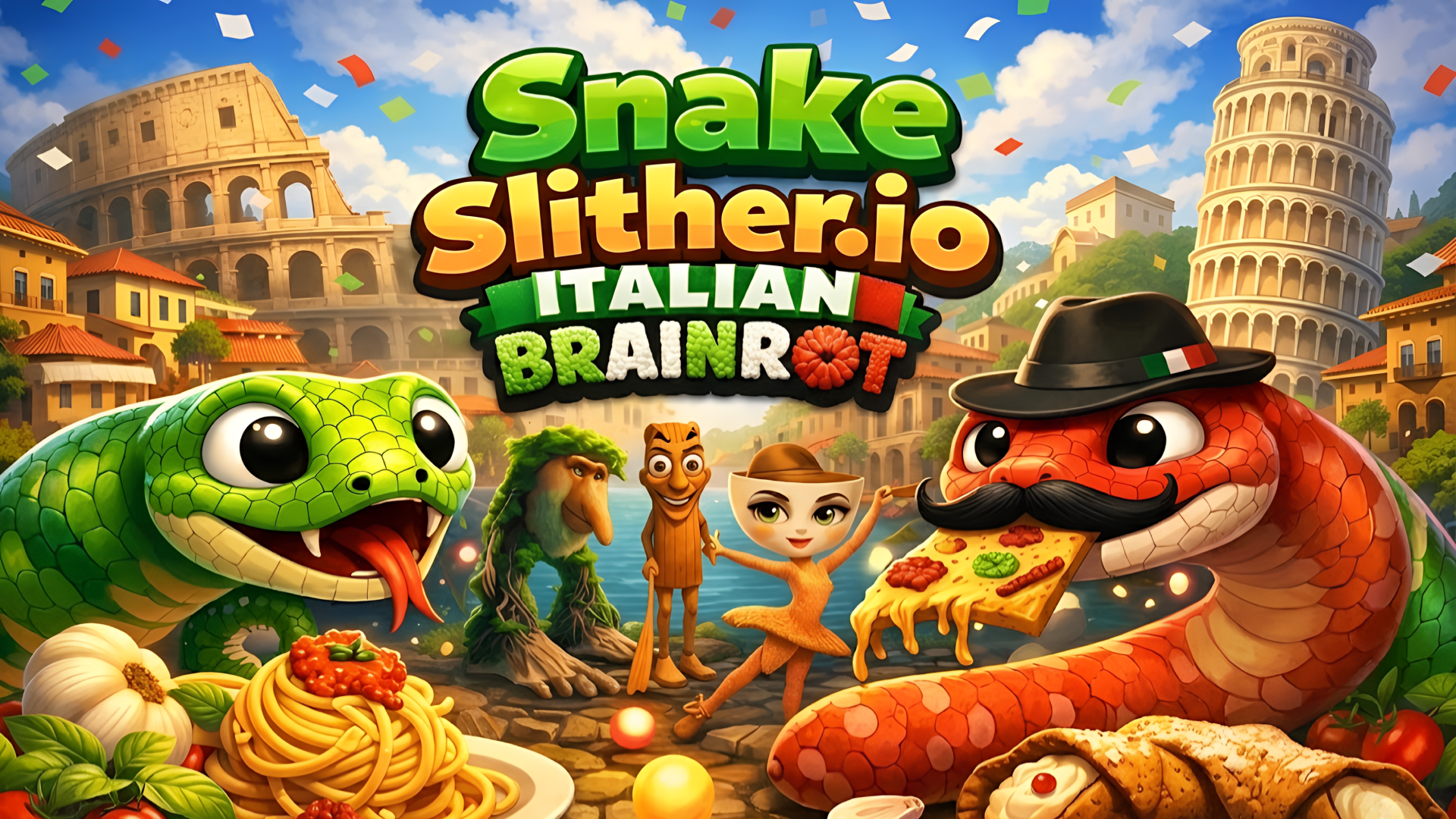 Snake Slither.io Italian Brainrot