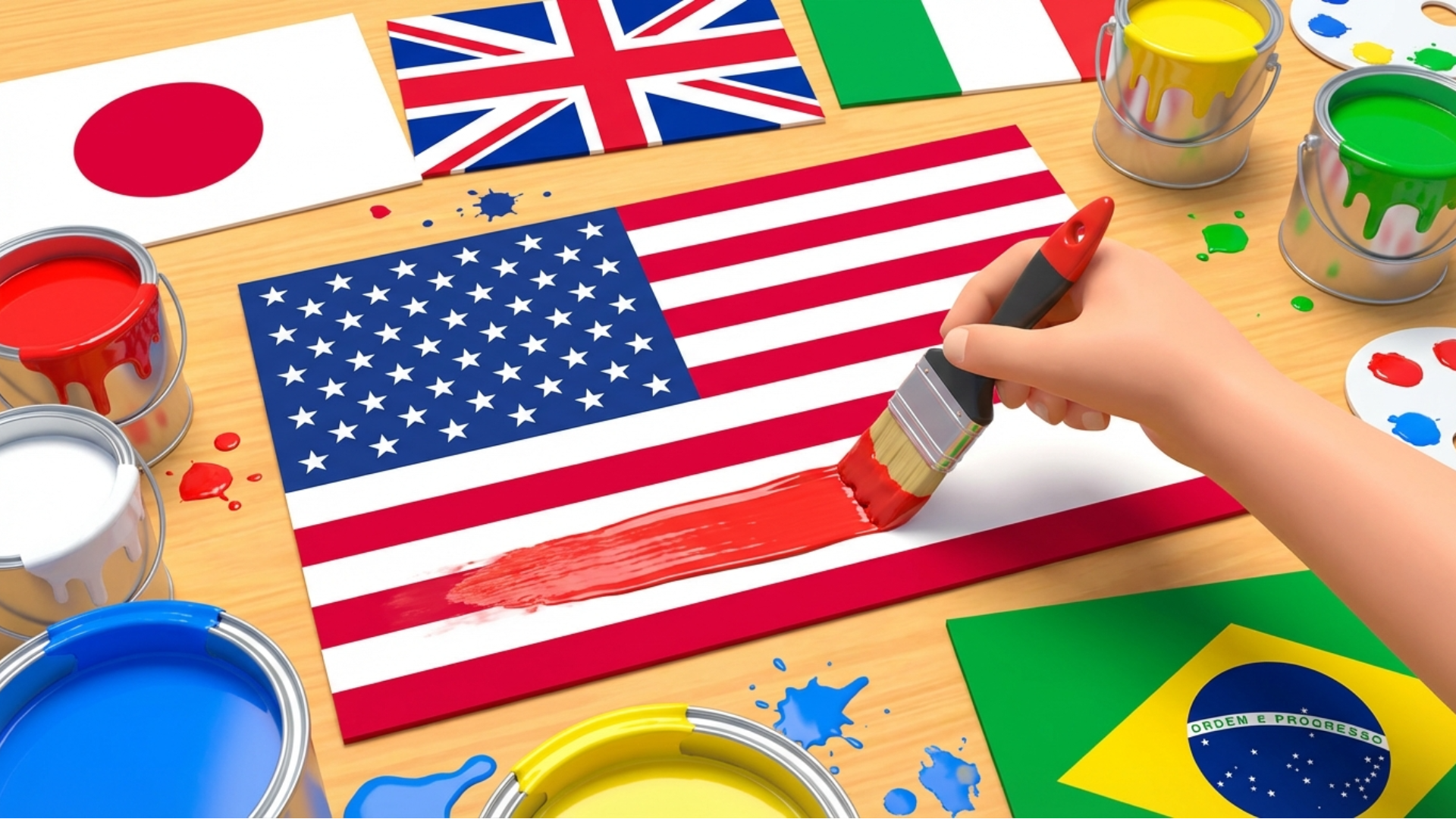 Flag Painting Game