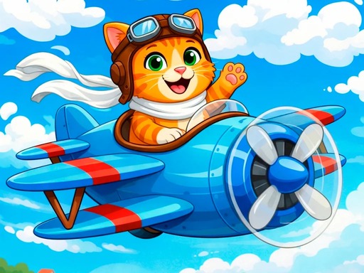 卡通飛機拼圖