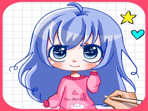 动漫女孩男孩涂色游戏