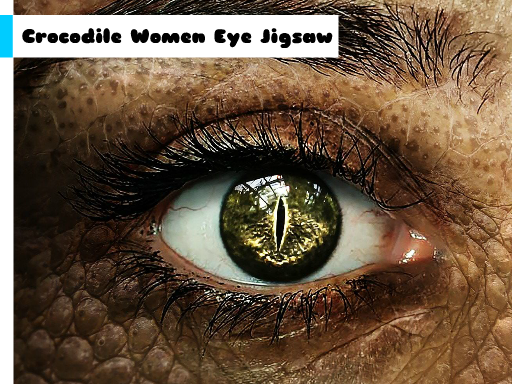 鱷魚女性眼睛拼圖