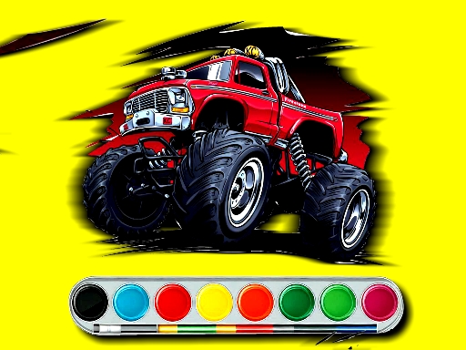Monster Jeep Coloring